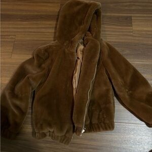 Urban Outfitters brown hooded soft jacket